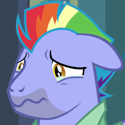 Size: 625x625 | Tagged: safe, screencap, bow hothoof, pegasus, pony, g4, parental glideance, animated, bowabetes, cropped, crying, cute, eye shimmer, floppy ears, gif, loop, male, reaction image, sad, sadorable, solo, stallion, wavy mouth