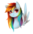 Size: 1617x1639 | Tagged: safe, artist:nutellaakanutella, rainbow dash, pegasus, pony, g4, bust, female, mare, multicolored hair, simple background, smiling, solo, transparent background, white outline