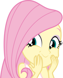 Size: 3000x3740 | Tagged: safe, artist:aqua-pony, fluttershy, equestria girls, g4, my little pony equestria girls: summertime shorts, pet project, clothes, cute, female, high res, shyabetes, simple background, smiling, solo, tank top, transparent background, vector