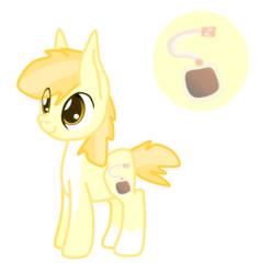 Size: 966x977 | Tagged: safe, artist:casanova-mew, oc, oc only, oc:banana split, earth pony, pony, nonbinary, offspring, parent:dinky hooves, parent:pipsqueak, parents:dinkysqueak, reference sheet, solo