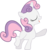 Size: 5662x6000 | Tagged: safe, artist:qazwsx302, sweetie belle, pony, g4, absurd resolution, eyes closed, female, raised hoof, simple background, solo, transparent background, vector