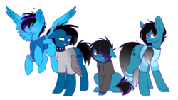 Size: 2560x1440 | Tagged: safe, artist:despotshy, oc, oc only, oc:despy, earth pony, pegasus, pony, choker, clothes, floppy ears, hoodie, male, race swap, rule 63, self ponidox, simple background, sitting, spiked choker, stallion, transparent background