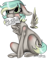 Size: 494x625 | Tagged: safe, artist:ohflaming-rainbow, oc, oc only, oc:freiheit, pegasus, pony, female, floating wings, i'm not cute, mare, simple background, sitting, solo, transparent background