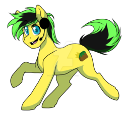 Size: 1024x922 | Tagged: safe, artist:twisted-sketch, oc, oc only, earth pony, pony, bronycon2017, commission, headset, male, solo, stallion, watermark