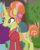 Size: 665x840 | Tagged: safe, screencap, floating lotus, morning fog, pony, unicorn, campfire tales, g4, background pony, bags under eyes, clothes, cropped, curved horn, cutie mark, female, flower, flower in hair, hair bun, horn, male, mare, proud, smiling, solo focus, stallion, tail bun