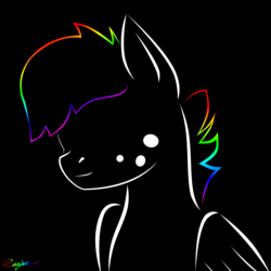 Size: 10000x10000 | Tagged: safe, artist:eag1e-i, oc, oc only, oc:skittles, pegasus, pony, absurd resolution, black background, female, mare, simple background, solo