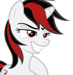 Size: 4068x4183 | Tagged: dead source, safe, artist:iflysna94, oc, oc only, oc:blackjack, pony, unicorn, fallout equestria, fallout equestria: project horizons, absurd resolution, female, grin, mare, simple background, smiling, solo, transparent background, vector