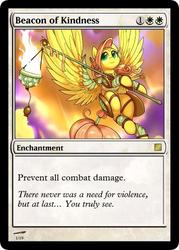 Size: 375x523 | Tagged: safe, fluttershy, pony, g4, card, cloud, magic the gathering, torch