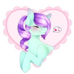 Size: 1024x1034 | Tagged: safe, artist:itsizzybel, oc, oc only, earth pony, pony, blushing, eyes closed, female, heart, mare, simple background, smiling, solo, transparent background
