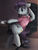 Size: 750x1000 | Tagged: safe, artist:vanillaghosties, coloratura, earth pony, pony, g4, album, atg 2017, chair, clothes, female, glasses, mare, newbie artist training grounds, shirt, sitting, smiling, solo