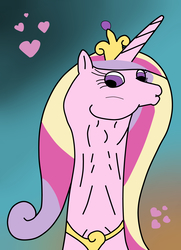 Size: 4024x5568 | Tagged: safe, artist:crazydoodleman144, princess cadance, alicorn, pony, g4, absurd resolution, bust, female, gradient background, heart, looking down, portrait, solo