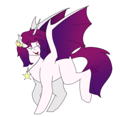 Size: 1800x1700 | Tagged: safe, artist:sketchthebluepegasus, oc, oc only, oc:shimmering cosmos, alicorn, bat pony, bat pony alicorn, pony, female, mare, simple background, solo, transparent background