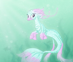 Size: 1928x1643 | Tagged: safe, artist:poulped, oc, oc only, merpony, pony, bubble, fins, fish tail, flowing tail, ocean, solo, swimming, tail, underwater, water