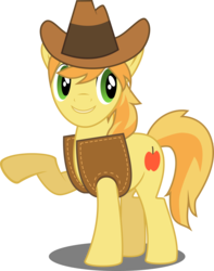 Size: 3000x3816 | Tagged: safe, artist:laberoon, braeburn, earth pony, pony, g4, high res, male, raised hoof, simple background, solo, stallion, transparent background, vector