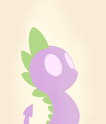 Size: 2564x3000 | Tagged: safe, spike, dragon, g4, high res, lineless, looking up, male, simple background, solo, wip