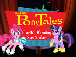 Size: 1024x768 | Tagged: artist needed, safe, edit, pinkie pie, twilight sparkle, pony, series:pony tales, g4, hearth's warming, veggietales