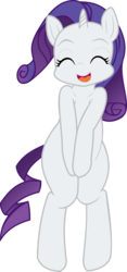 Size: 2198x4701 | Tagged: safe, artist:aruurara, artist:cartoonsbest, artist:cinderfall, edit, rarity, semi-anthro, g4, bipedal, cute, eyes closed, female, happy, laughing, open mouth, raribetes, simple background, smiling, solo, transparent background, vector