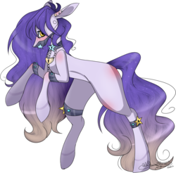 Size: 992x975 | Tagged: safe, artist:ohflaming-rainbow, oc, oc only, oc:starlocks, earth pony, pony, female, gag, mare, muzzle gag, rearing, simple background, solo, transparent background