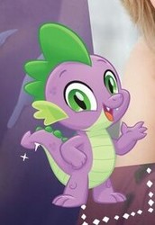 Size: 193x281 | Tagged: safe, spike, dragon, g4, my little pony: the movie, cropped, cute, looking at you, male, smiling, solo, spikabetes