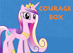 Size: 1048x767 | Tagged: safe, artist:ianpony98, edit, princess cadance, alicorn, pony, g4, cadence the pony who became queen, courage, family fun activity, game, looking at you, solo, title card, veggietales