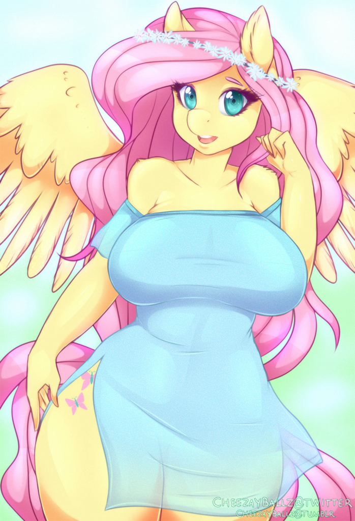 fluttershy, pegasus, anthro, accessories, adorasexy, beautiful, big breasts...