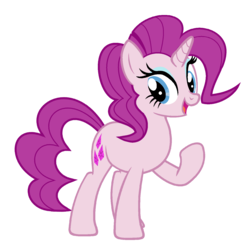 Size: 1500x1500 | Tagged: safe, artist:enzomersimpsons, pinkie pie, rarity, oc, oc:kunzite, pony, g4, fusion, simple background, solo, transparent background