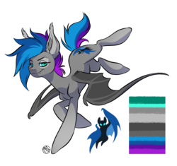 Size: 1280x1203 | Tagged: safe, artist:kez, oc, oc only, oc:lyssa, bat, bat pony, pony, fangs, female, multicolored hair, reference sheet, simple background, solo, spread wings, transparent background, wings