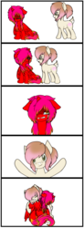 Size: 2632x7120 | Tagged: safe, artist:therebelphoenix, oc, oc only, oc:ember bright, oc:sinamuna, alicorn, deer pony, original species, pony, crying, emotional, female, friends, friendshipping, hug, panels, ponysona, sad