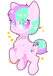 Size: 1024x1472 | Tagged: safe, artist:snow angel, oc, oc only, oc:bright smiles, earth pony, pony, choker, female, mare, simple background, solo, spiked choker, transparent background