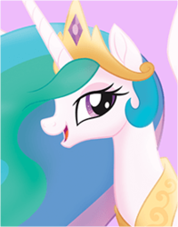 Size: 218x278 | Tagged: safe, princess celestia, alicorn, pony, g4, my little pony: the movie, official, bust, crown, female, jewelry, looking at you, mare, portrait, regalia, simple background, solo