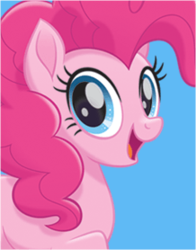 Size: 218x278 | Tagged: safe, pinkie pie, earth pony, pony, g4, my little pony: the movie, official, bust, female, mare, portrait, simple background, solo