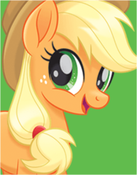 Size: 218x278 | Tagged: safe, applejack, earth pony, pony, g4, my little pony: the movie, official, bust, female, mare, portrait, simple background, solo