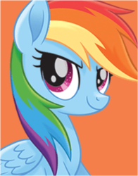 Size: 218x278 | Tagged: safe, rainbow dash, pegasus, pony, g4, my little pony: the movie, official, bust, female, mare, portrait, simple background, solo
