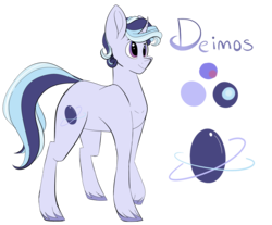 Size: 3000x2479 | Tagged: safe, artist:beashay, oc, oc only, oc:deimos, pony, unicorn, curved horn, high res, horn, magical lesbian spawn, male, offspring, parent:starlight glimmer, parent:trixie, parents:startrix, reference sheet, solo, stallion