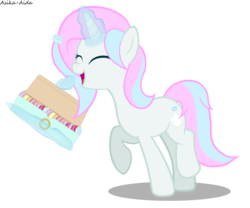 Size: 6938x5782 | Tagged: safe, artist:asika-aida, oc, oc only, oc:pastel macaroonz, pony, absurd resolution, eyes closed, magic, simple background, solo, transparent background