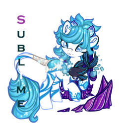 Size: 1024x1024 | Tagged: safe, artist:xsidera, oc, oc only, oc:sublime, original species, pond pony, pony, female, mare, simple background, solo, transparent background