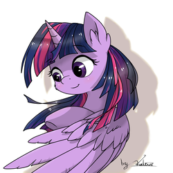 Size: 850x850 | Tagged: safe, artist:kaliner123, twilight sparkle, alicorn, pony, g4, female, mare, simple background, solo, twilight sparkle (alicorn), white background