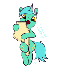 Size: 1926x2528 | Tagged: safe, artist:xbi, lyra heartstrings, pony, g4, 30 minute art challenge, female, foam finger, simple background, solo, white background