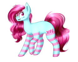 Size: 1797x1440 | Tagged: safe, artist:despotshy, oc, oc only, oc:amai koi, earth pony, pony, clothes, female, mare, simple background, socks, solo, striped socks, transparent background