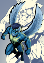 Size: 900x1280 | Tagged: safe, artist:ponyanony, soarin', pegasus, anthro, unguligrade anthro, g4, clothes, male, muscles, muscular male, pecs, serious, serious face, soaripped, solo, swolin', tight clothing, uniform, wonderbolts uniform, zoom layer