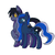 Size: 590x590 | Tagged: safe, artist:xaik0x, princess luna, oc, oc:linds, pony, g4, canon x oc, shipping