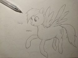 Size: 5520x4140 | Tagged: safe, artist:j24262756, derpy hooves, pony, g4, absurd resolution, female, mare, sketch, solo, traditional art