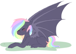 Size: 4320x3072 | Tagged: safe, artist:enghelkitten, oc, oc only, oc:amelia, bat pony, pony, blushing, eyes closed, female, high res, mare, prone, solo