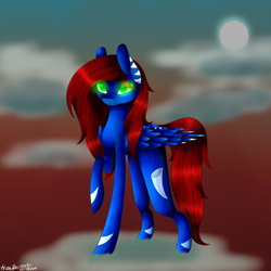 Size: 1500x1500 | Tagged: safe, artist:purediamond360, oc, oc only, oc:sharp byte, pegasus, pony, female, mare, raised hoof, solo