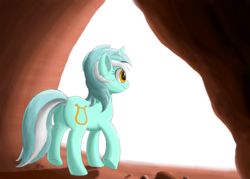 Size: 3000x2142 | Tagged: safe, artist:j24262756, lyra heartstrings, pony, unicorn, g4, cave, female, high res, mare, solo