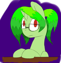 Size: 967x989 | Tagged: safe, oc, oc only, oc:bitter pill, pony, unicorn, cute, female, glasses, mare, ponytail, solo
