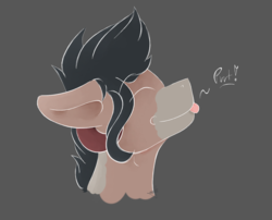 Size: 1024x828 | Tagged: safe, artist:xxxmadlenxxx, oc, oc only, pony, :p, bust, portrait, solo, tongue out