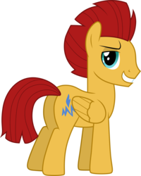 Size: 3001x3747 | Tagged: safe, artist:cloudy glow, flash magnus, pony, campfire tales, g4, butt, high res, looking at you, male, plot, simple background, smiling, solo, stallion, trace, transparent background