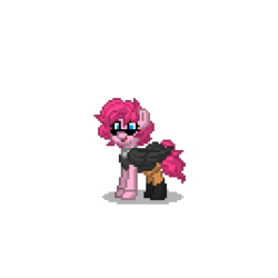 Size: 400x400 | Tagged: safe, pinkie pie, earth pony, pony, pony town, g4, clothes, cosplay, costume, crossover, female, fortnite, mare, ramirez (fortnite), simple background, solo, transparent background