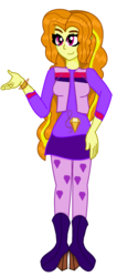 Size: 824x1644 | Tagged: safe, artist:dazzlingmimi, adagio dazzle, equestria girls, g4, my little pony equestria girls: rainbow rocks, alternate hairstyle, alternate universe, female, simple background, solo, white background